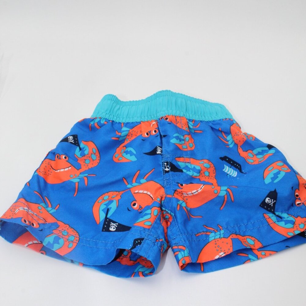 The CHILDREN'S PLACE Baby Boy's Graphic Swim Trunks Crabs Pirate Size 6-9 Months